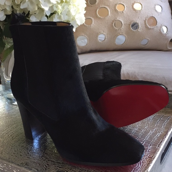 Christian Louboutin Shoes - Christian Louboutin Calf Hair Booties Size 42